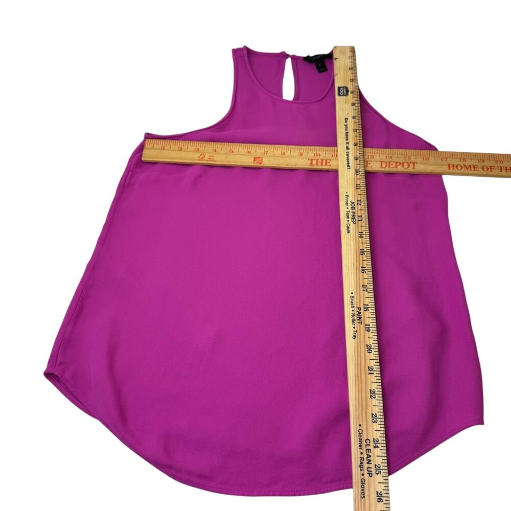 J. Crew Magenta Sleeveless Shell Top Size 6 Racerback Keyhole Workwear - Picture 7 of 7